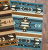 Native Arrows Light Blue Rug - 2 x 7