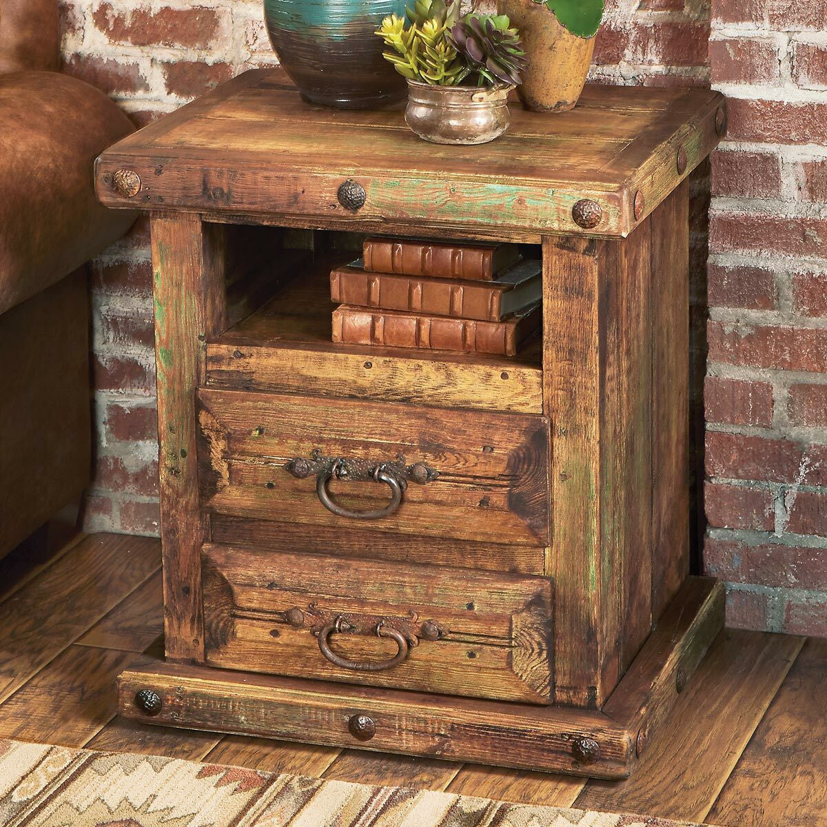 Rustic Reclaimed Wood Nightstand/Table