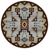 Tribal Rain Turquoise Rug - 8 Ft. Round