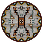 Tribal Rain Turquoise Rug - 8 Ft. Round