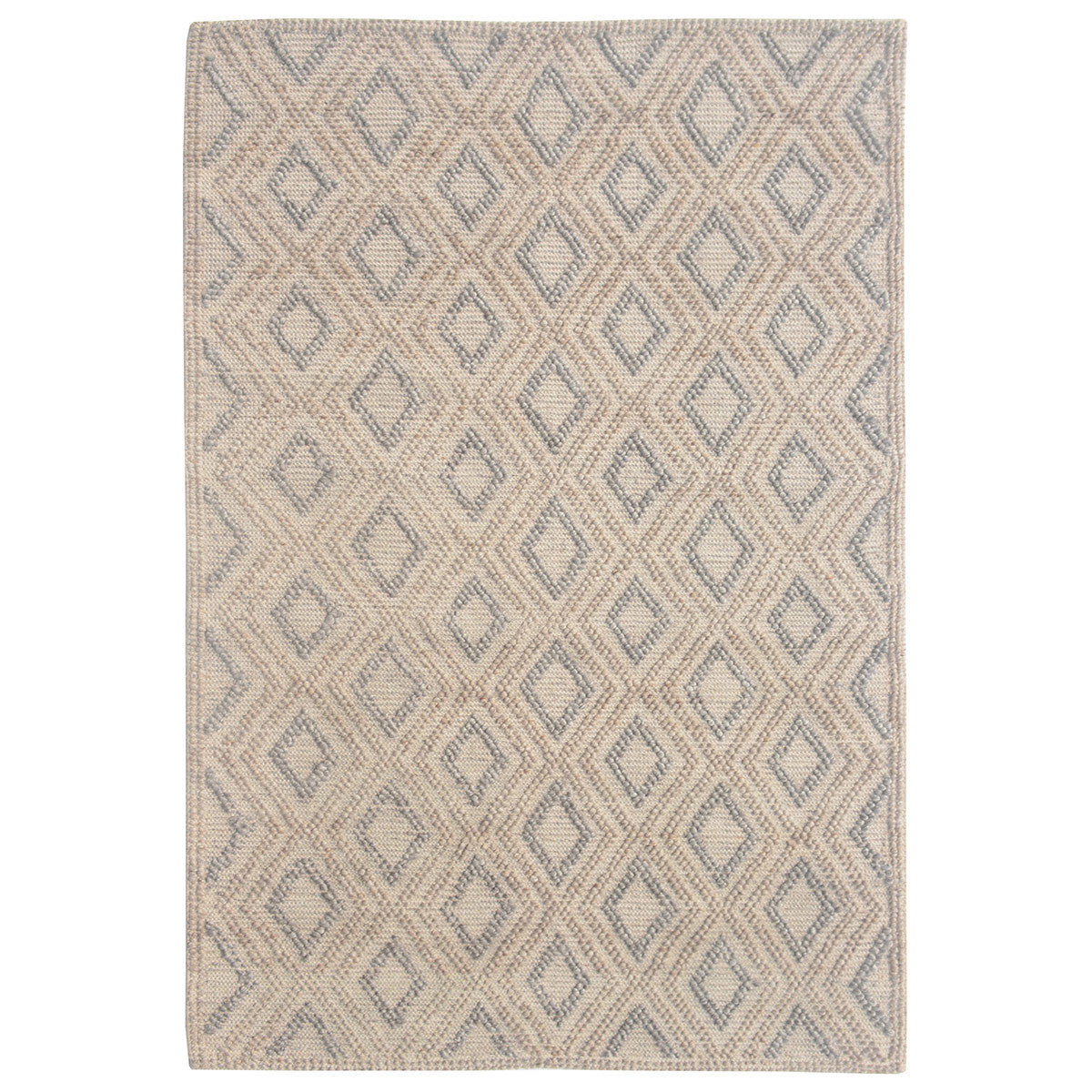 Gray Sand Diamonds Rug - 5 x 7