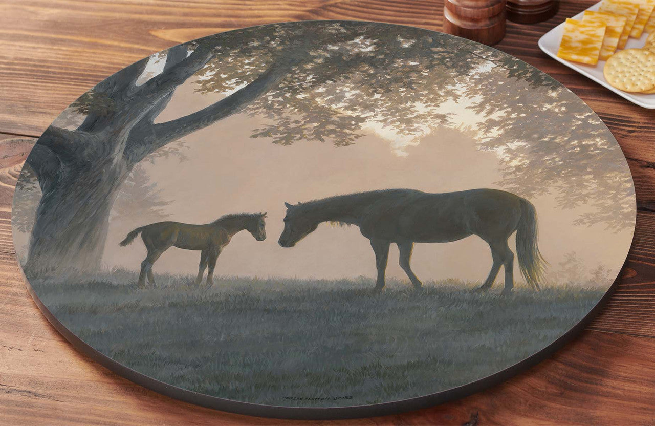Horses at Sunrise Lazy Susan
