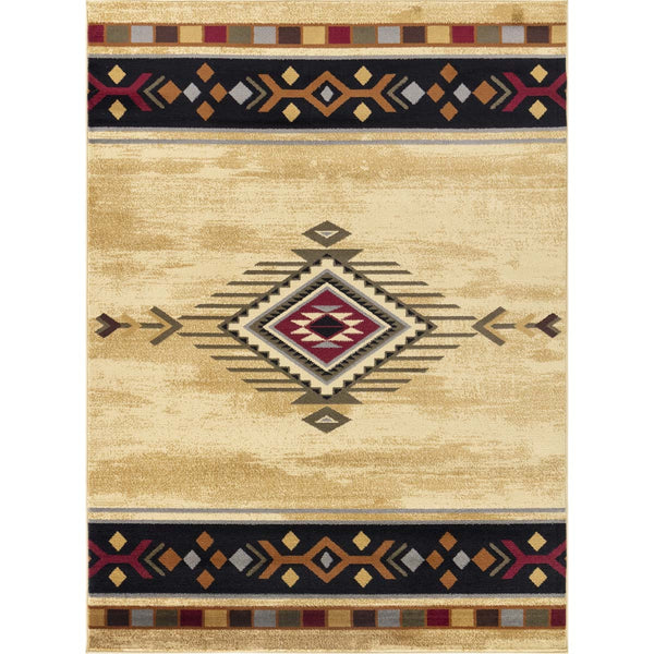 Gold Rush Diamond Cream Rug - 5 x 7