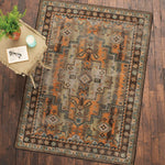 Aged Aztec Rug - 3 x 4