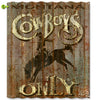 Cowboys Only Personalized Corrugated Metal Sign