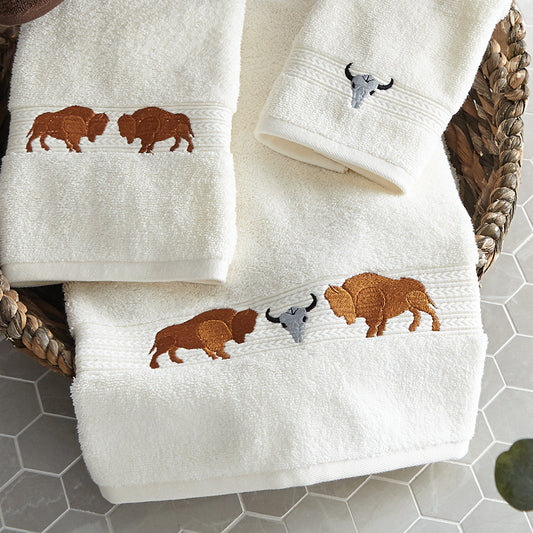 Buffalo Ridge Ivory Bath Towel - CLEARANCE