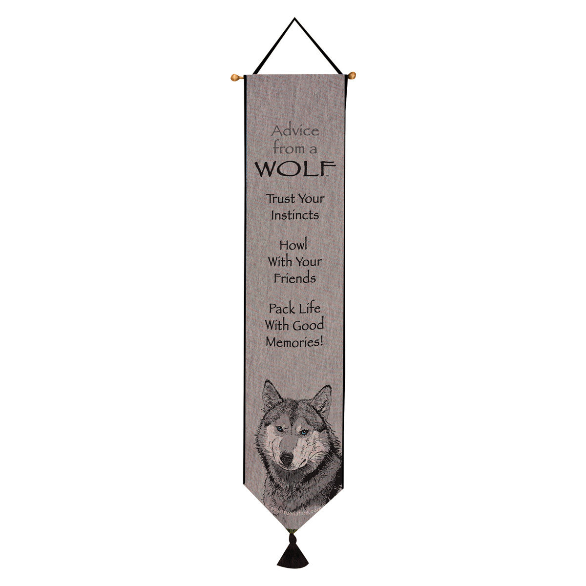 Lessons from a Wolf Tapestry Bell Pull