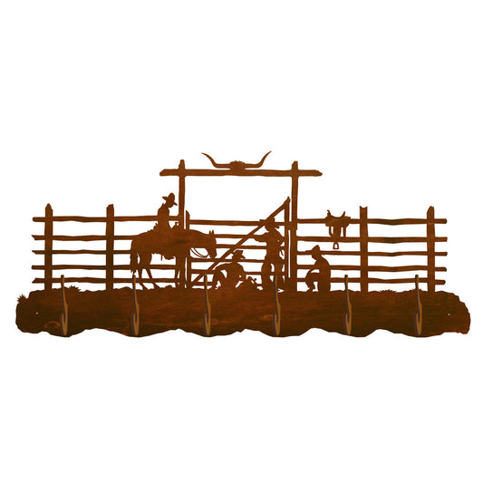 Cowboy Corral Scenic 6 Hook Coat Rack
