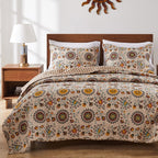 Western Medallions 3pc Quilt Bed Set - Full/Queen