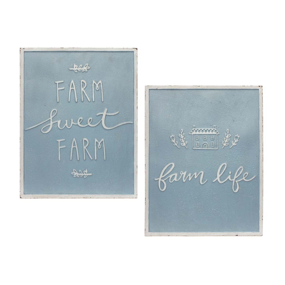 Farmhouse Metal Signs - Set of 2