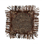 Western Paisley Beaumont Embroidered Fringed Pillow