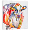 Colorful Cow Gallery Wrapped Canvas