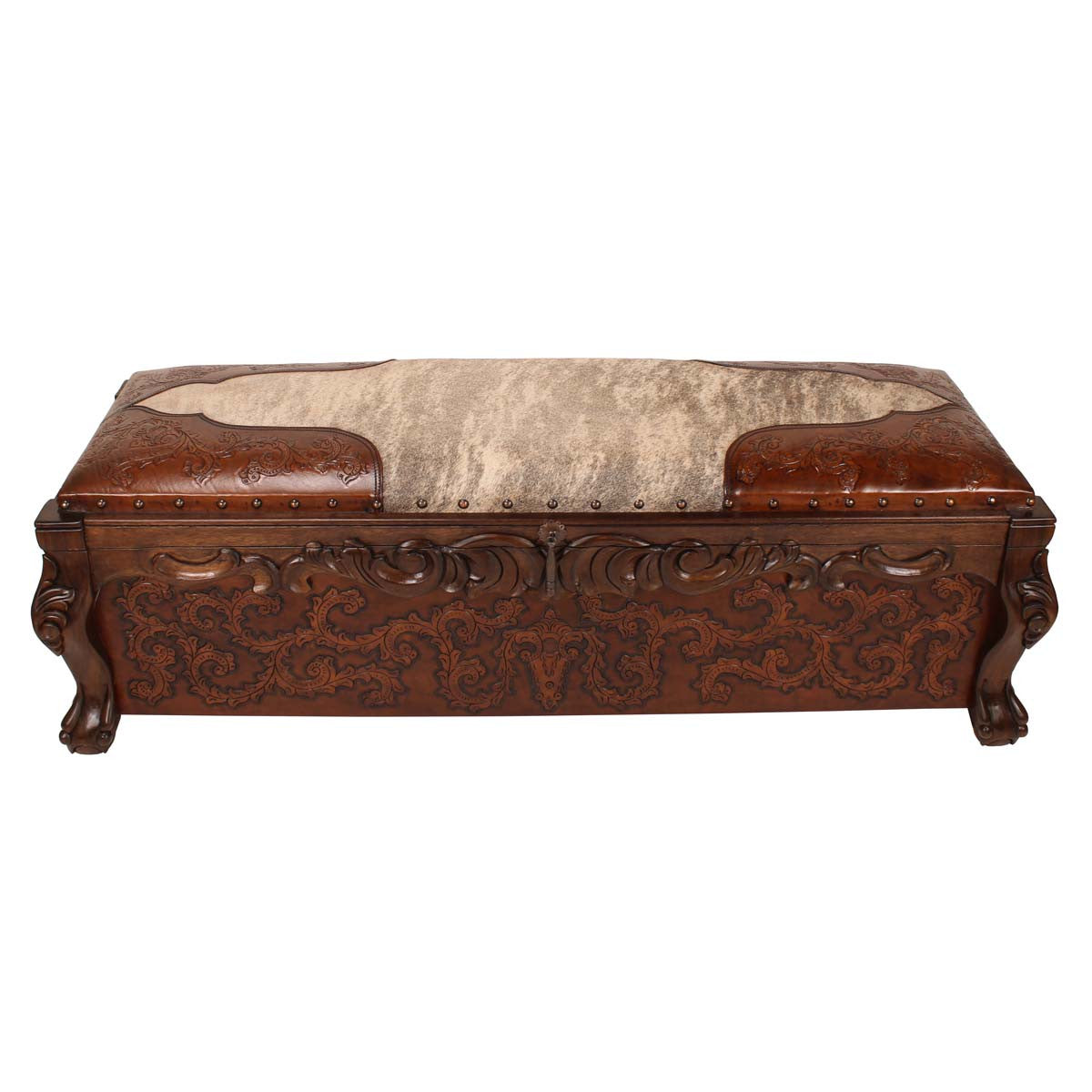 San Juan Jumbo Trunk Bench - Antique Brown