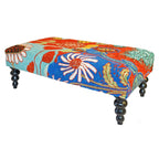 Bloomer Cactus Hooked Wool Bench - OUT OF STOCK UNTIL 10/05/2026