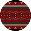 Big Chief Red Rug - 8 Foot Round