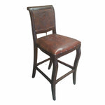 Imperial Barstool - Fleur de Lys & Antique Brown