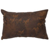 Settler Leather Rectangle Pillow with Fabric Back