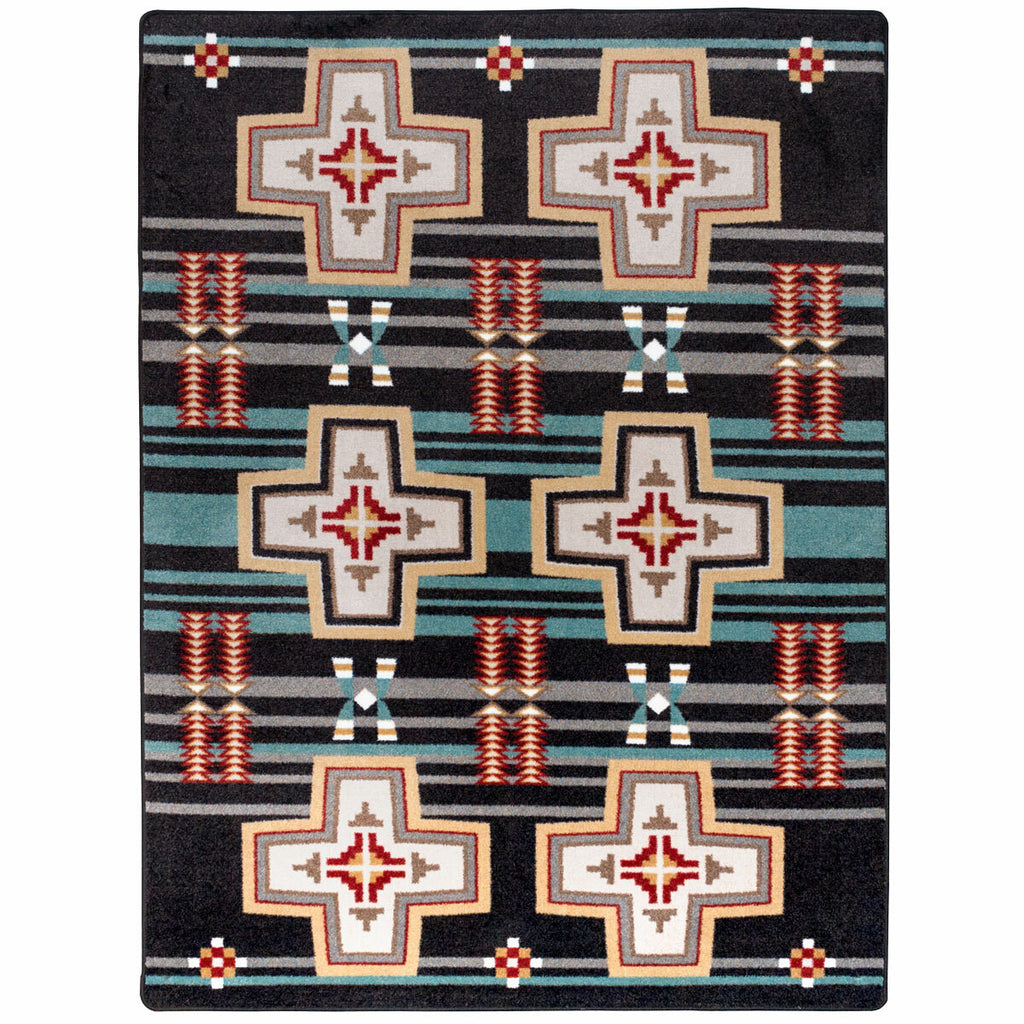 Grand River Black Rug - 5 x 8