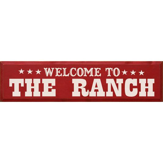 Red Ranch Welcome Wood Sign