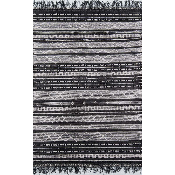 Terra Trail Black Indoor/Outdoor Rug - 2 x 3