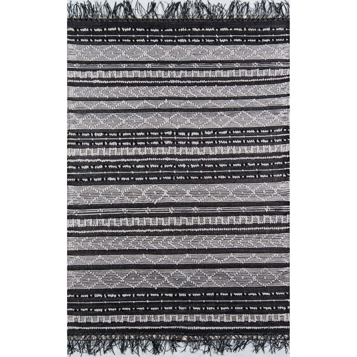 Terra Trail Black Indoor/Outdoor Rug - 2 x 3