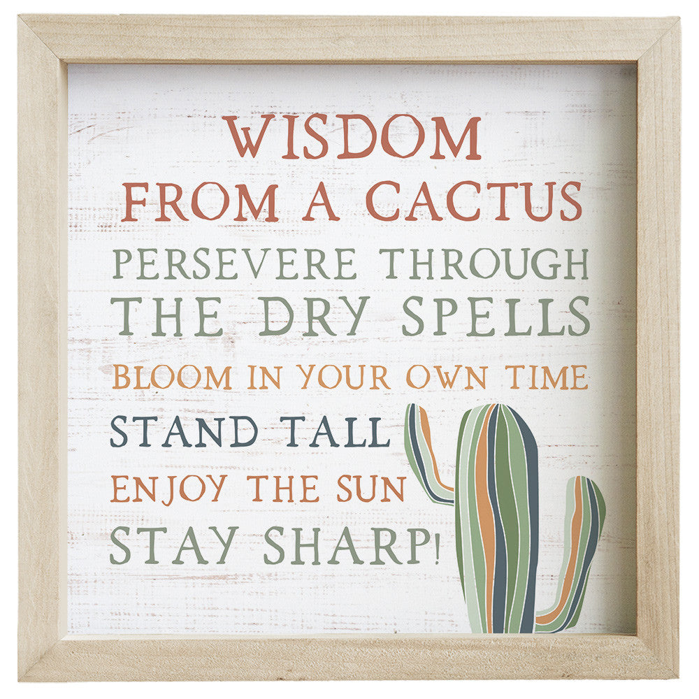 Wisdom Cactus Wall Art
