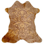 Victorian Filigree Brown Mini Cowhide Rug