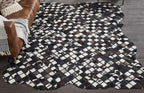 Cowhide Mosaic Rug - Black - 9 x 13