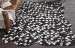 Cowhide Mosaic Rug - Black - 9 x 13