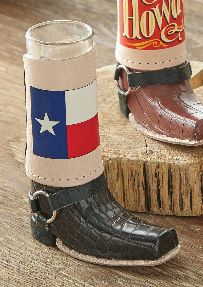 Texas Flag Cowboy Boot Shot Glass - CLEARANCE