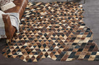 Cowhide Mosaic Rug - Brown - 9 x 13