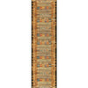 Tribal Stripes Gold Indoor/Outdoor Rug - 2 x 8