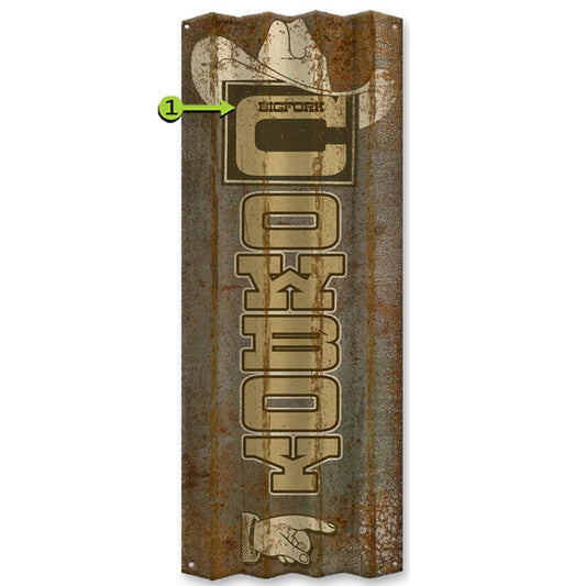 Cowboy Personalized Corrugated Metal Sign
