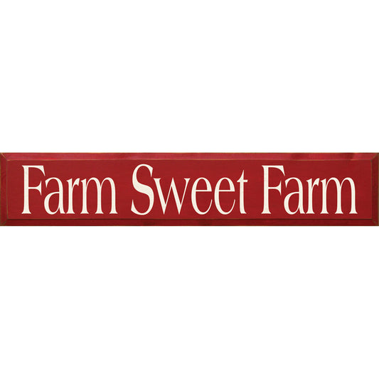 Red Sweet Farm Wood Sign