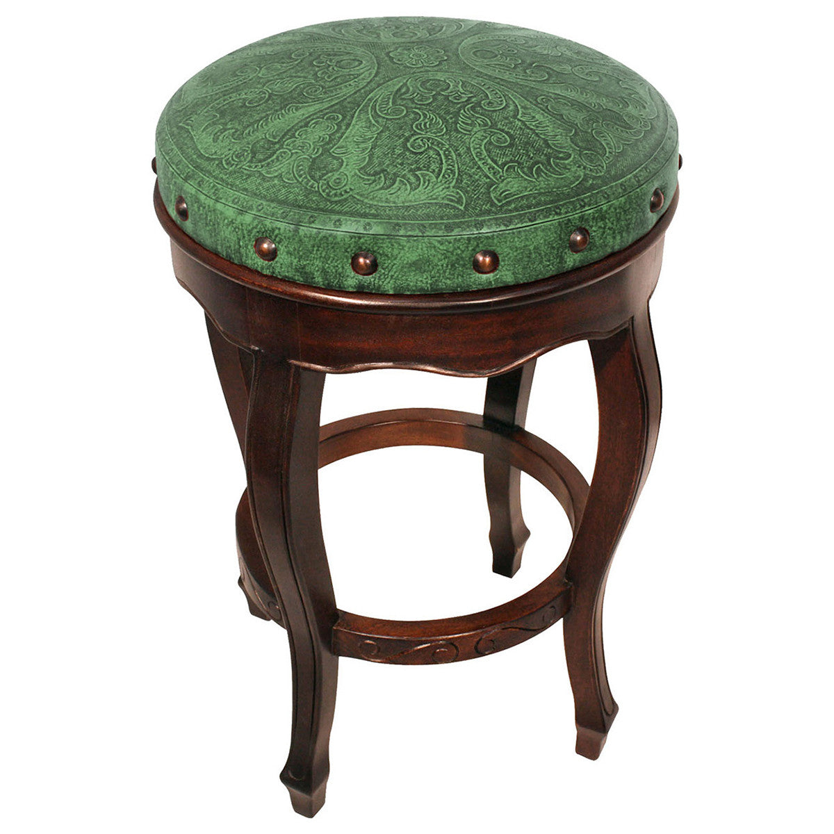 Spanish Heritage Round Barstool - Colonial Green
