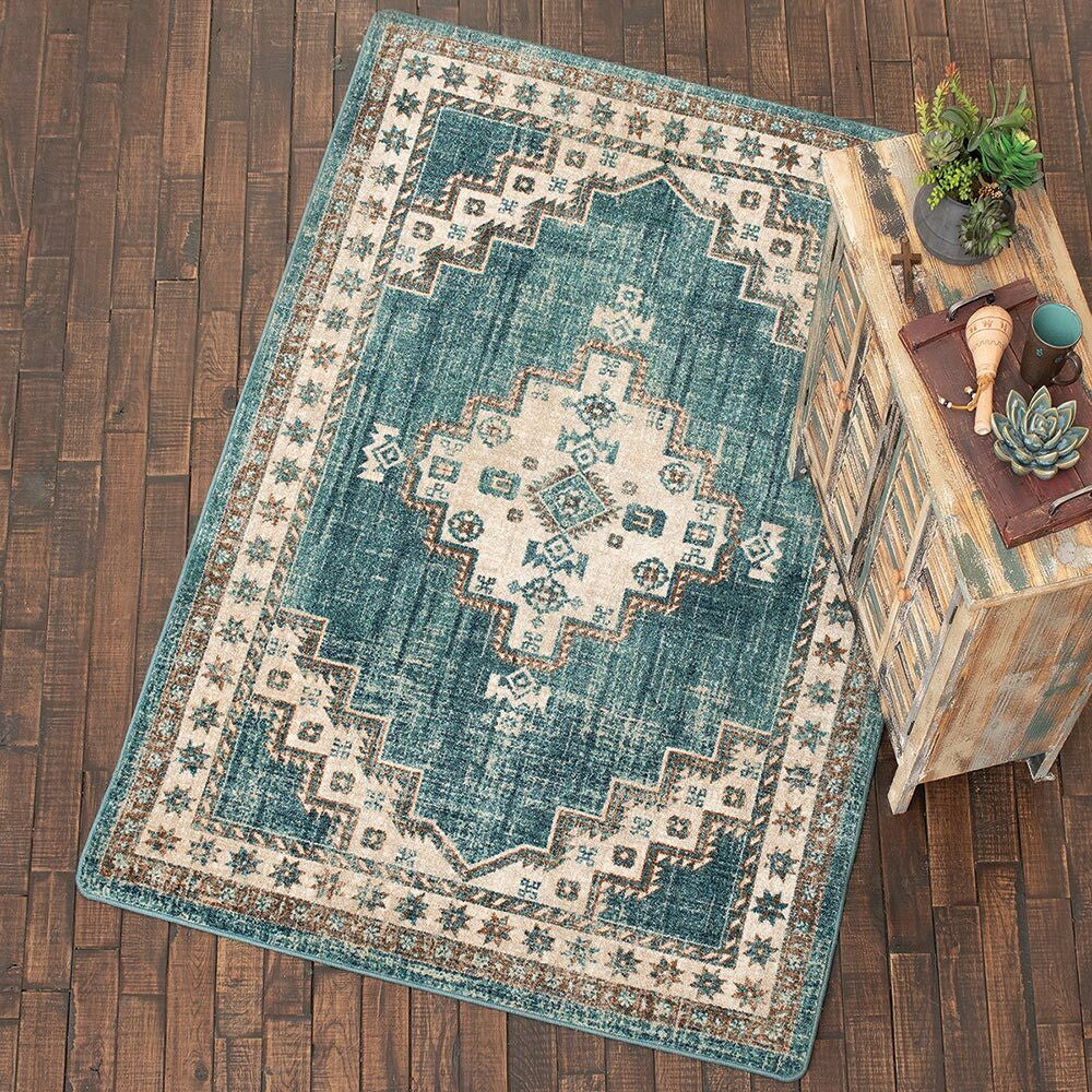Sedona Nights Turquoise Rug - 5 x 8