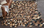 Cowhide Mosaic Rug - Brown - 8 x 12