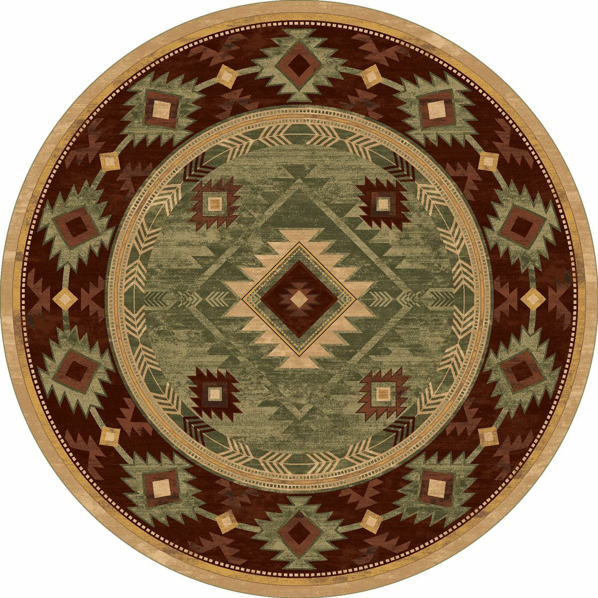 Whiskey River Sage Rug - 8 Ft. Round