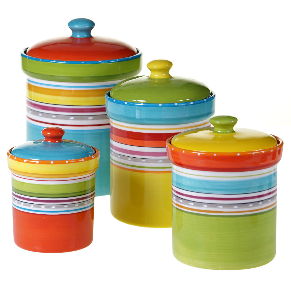 Sunrise Stripes Canister Set - 4 pc