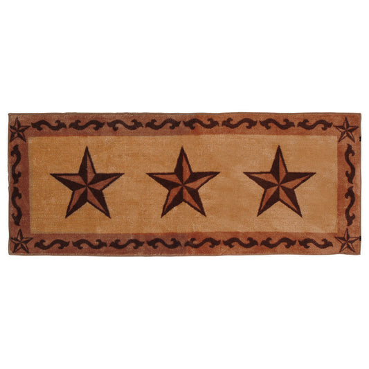 Chocolate Scrolls & Stars Bath Runner - OUT OF STOCK UNTIL 09/16/2026