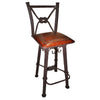 Coronado Iron Barstool with Swivel Back - Classico