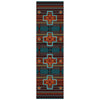 Arrow Path Blue Rug - 2 x 8