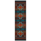 Arrow Path Blue Rug - 2 x 8