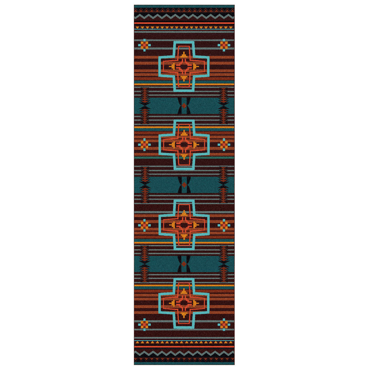 Arrow Path Blue Rug - 2 x 8