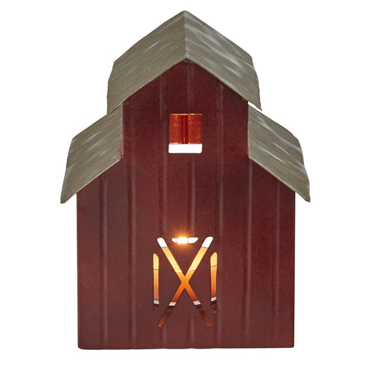 Red Barn Tealight Holder