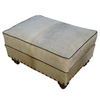Champagne Cowhide Ottoman