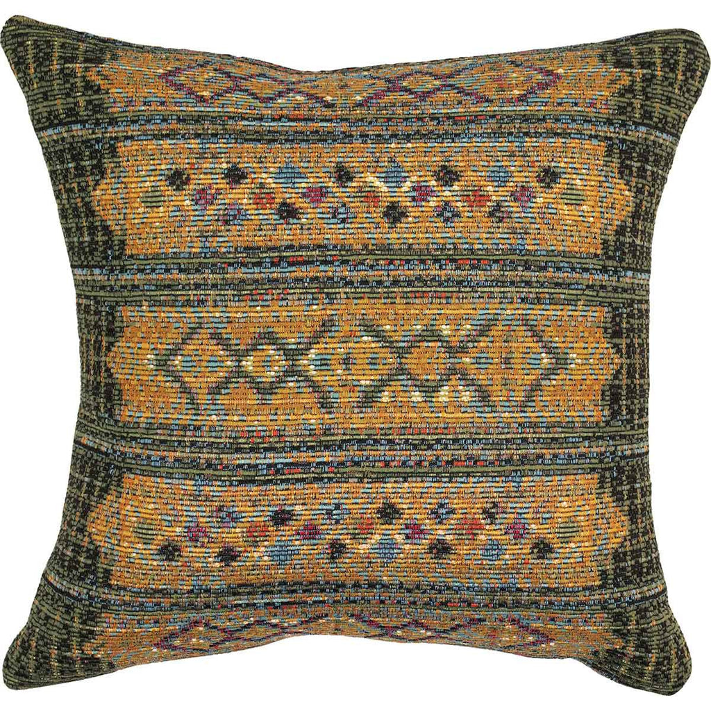 Tribal Stripes Square Accent Pillow - Green - OUT OF STOCK UNTIL 10/07/2026