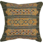 Tribal Stripes Square Accent Pillow - Green - OUT OF STOCK UNTIL 10/07/2026