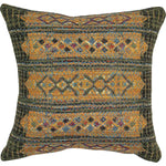 Tribal Stripes Square Accent Pillow - Green - OUT OF STOCK UNTIL 10/07/2026