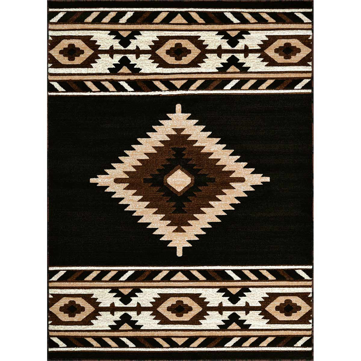 Hacienda Black Rug - 5 x 7